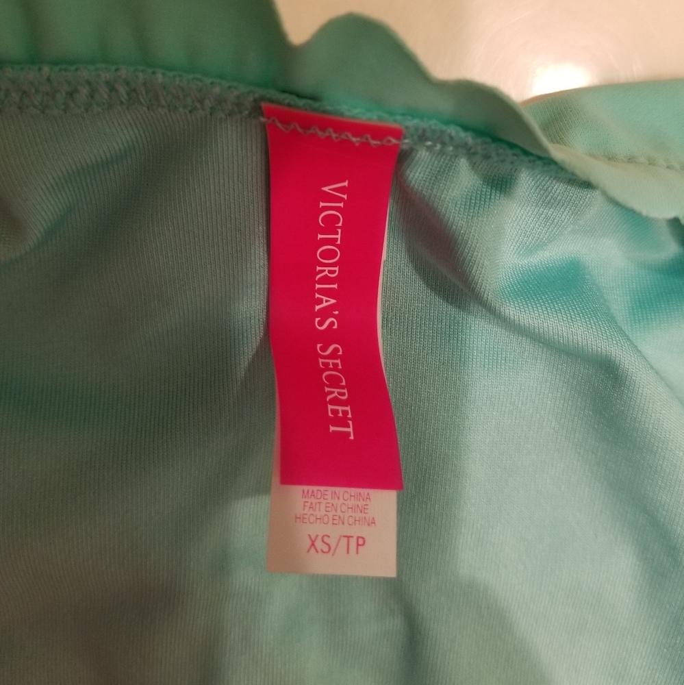 Victoria's Secret Lt Teal Scalloped Edge String Bikini Set  M/TOP XS/BOTTOM - Picture 9 of 10
